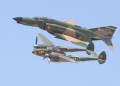 QF-4 Phantom II and P-38 Lightning