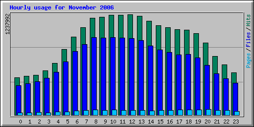 Hourly usage for November 2006