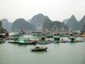 fish farms at Cat Ba island in Halong Bay near Hanoi