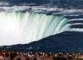 tourists watching the Horseshoe Falls